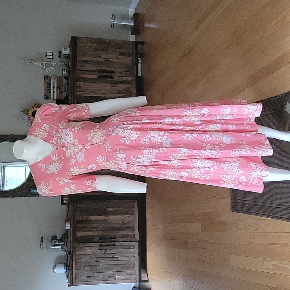 Vintage Laura Ashley Floral Print Cotton Dress